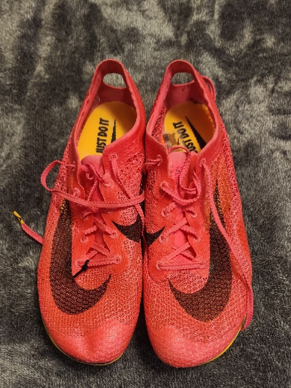 Nike Air Zoom Track Spikes with Yellow Stud Sole - Picture 2 of 4